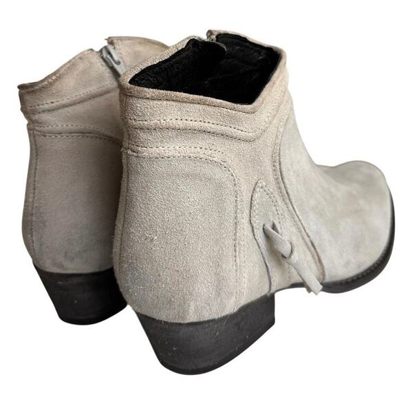 Rebels Beige Suede Nubuck Leather Zip Booties Women Sz 8.5 Rare Western Bohemian - Picture 11 of 16